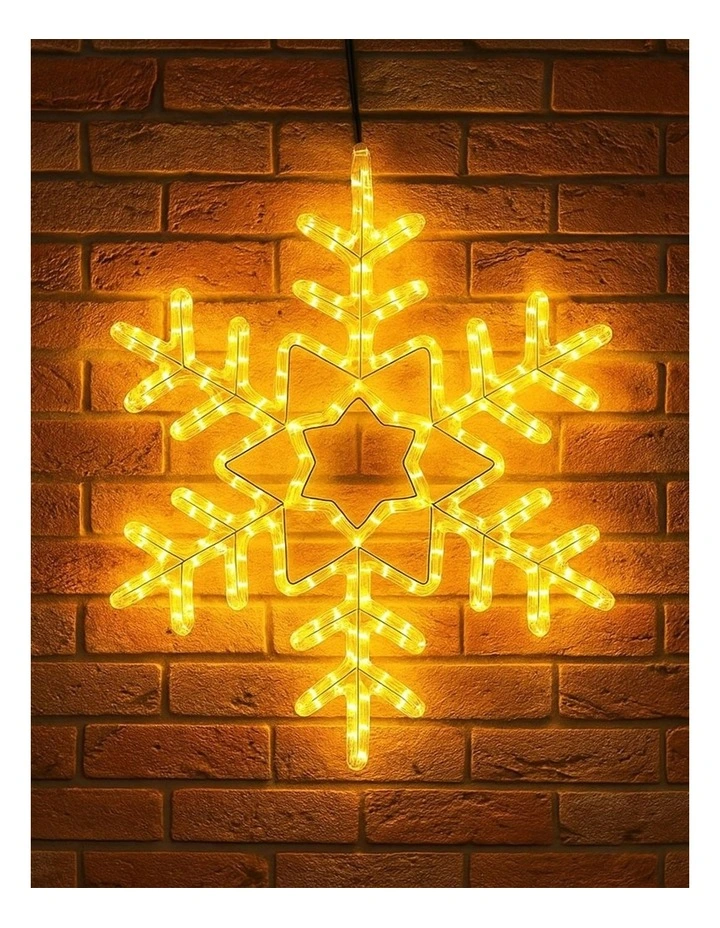 Snowflake Rope Light Silhouette 60cm in Warm White image 2