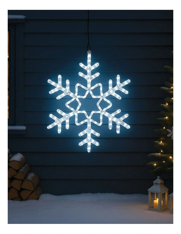 Snowflake Rope Light Silhouette 60cm in White image 1