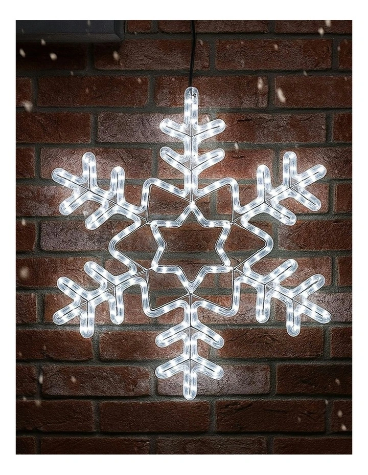 Snowflake Rope Light Silhouette 60cm in White image 2