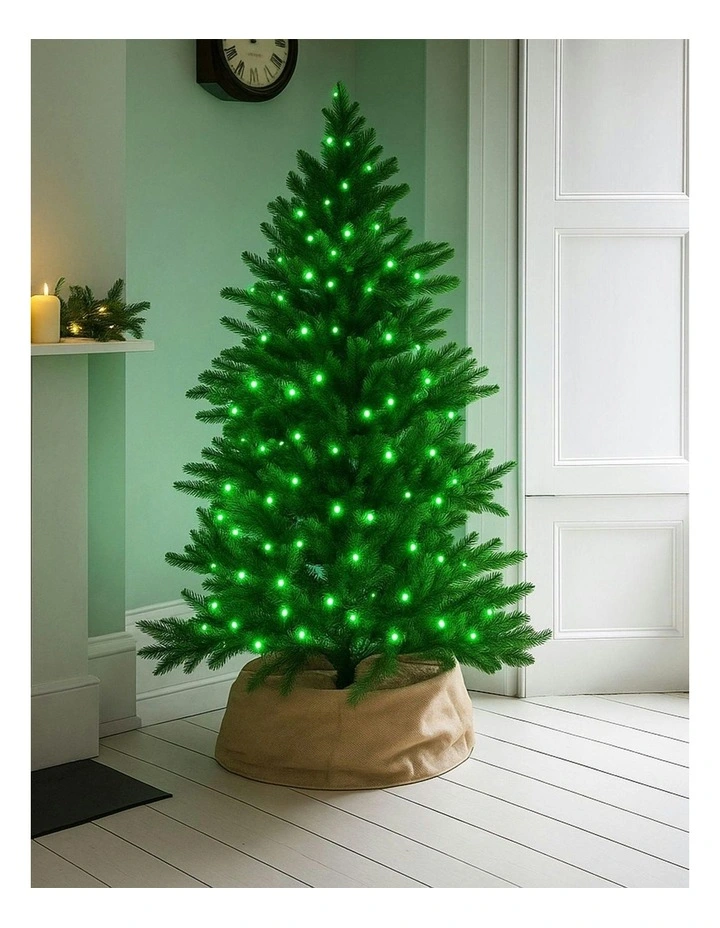 300LED Connectable Coloured Cable String Light in Green image 1