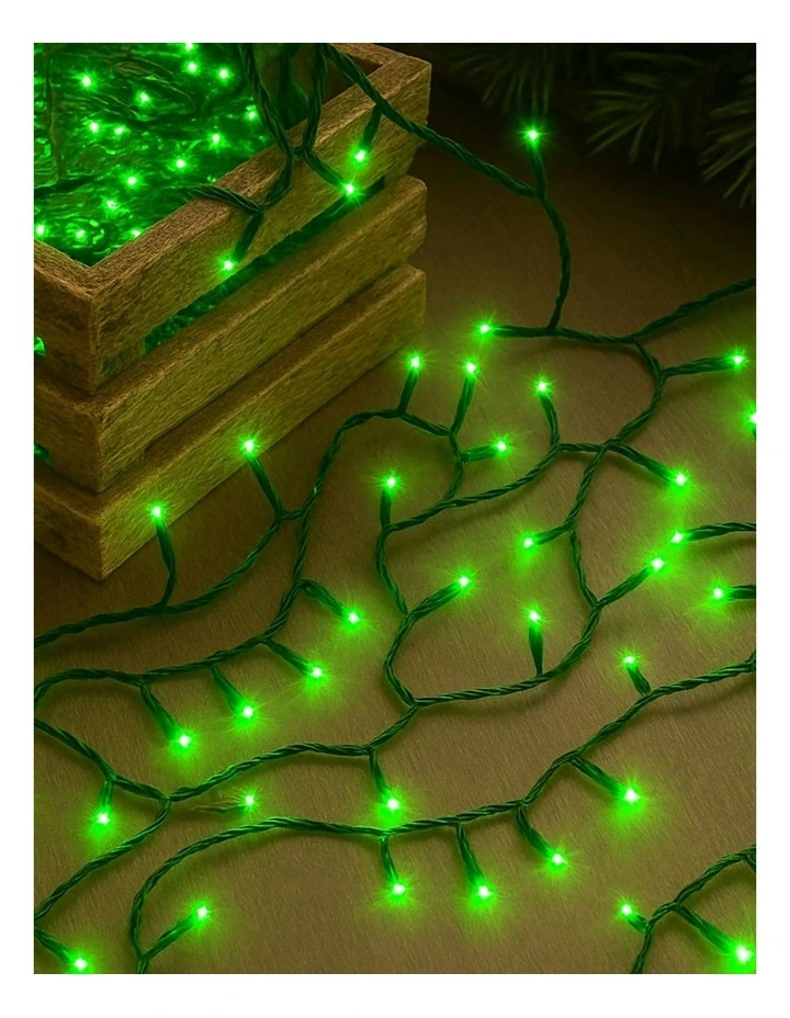 300LED Connectable Coloured Cable String Light in Green image 7