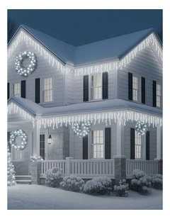 LED Crazy Twinkle Icicle Light in White
