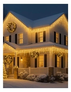 LED Crazy Twinkle Icicle Light in Warm White