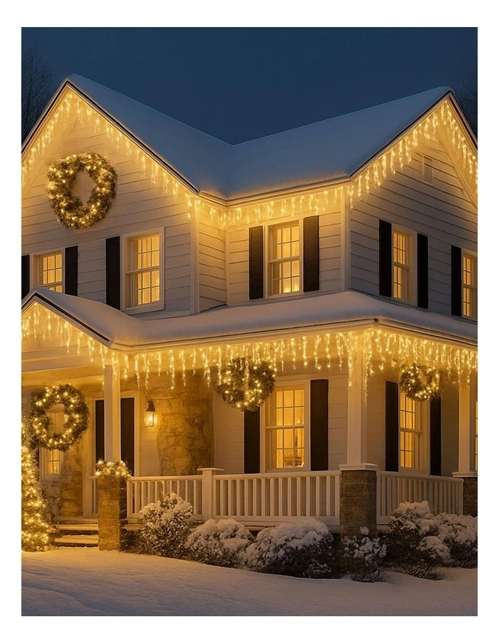 LED Crazy Twinkle Icicle Light in Warm White image 1