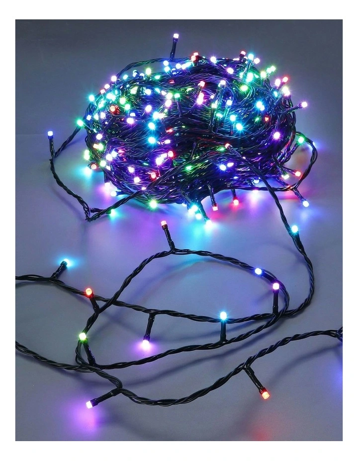 400 RGB Connectable Colour Changing String Light in Dark Green Cable image 6