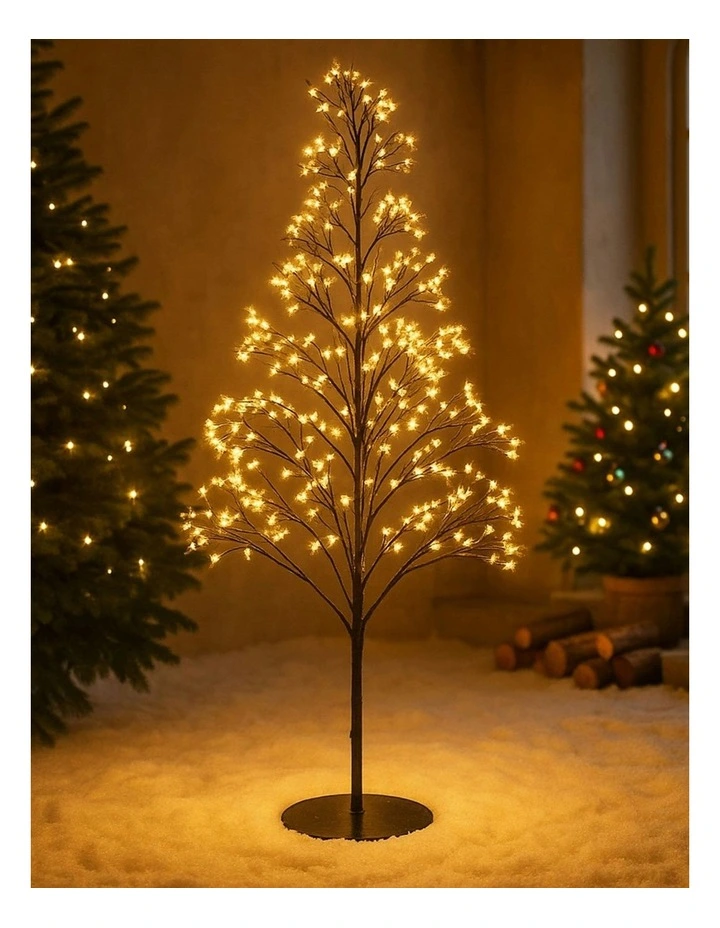 Pre-lit Micro LED Black Tree 1.8M in Warm White image 2