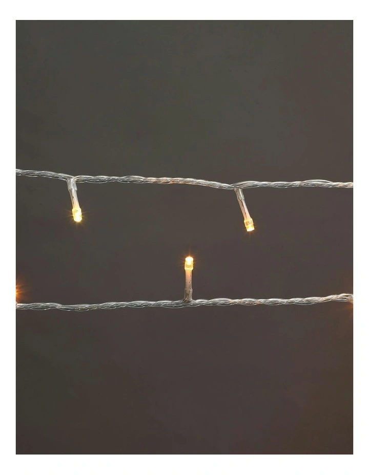 520 LED Connectable Fairy Light Chain Clear Cable in Amber image 7