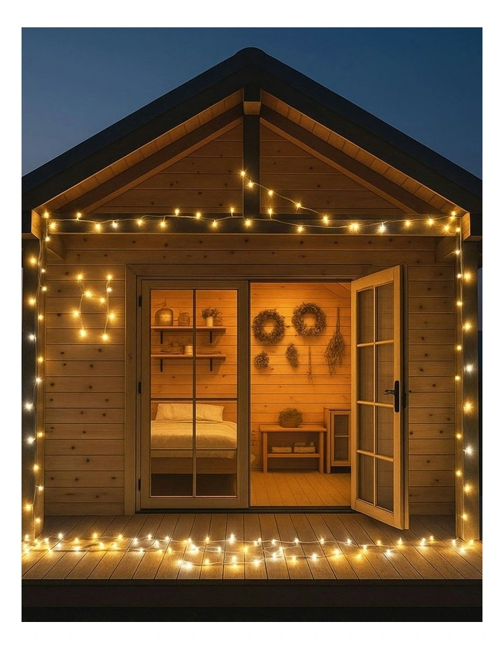 520 LED Connectable Fairy Light Chain Clear Cable in Warm White/ White image 4