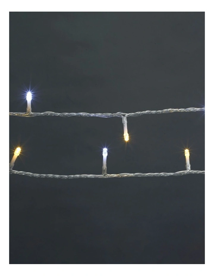 520 LED Connectable Fairy Light Chain Clear Cable in Warm White/ White image 6