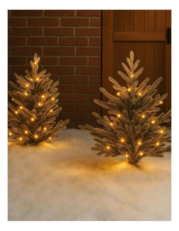 LED Connectable Fairy Light 520 Chain Dark Green Cable in Amber image 5