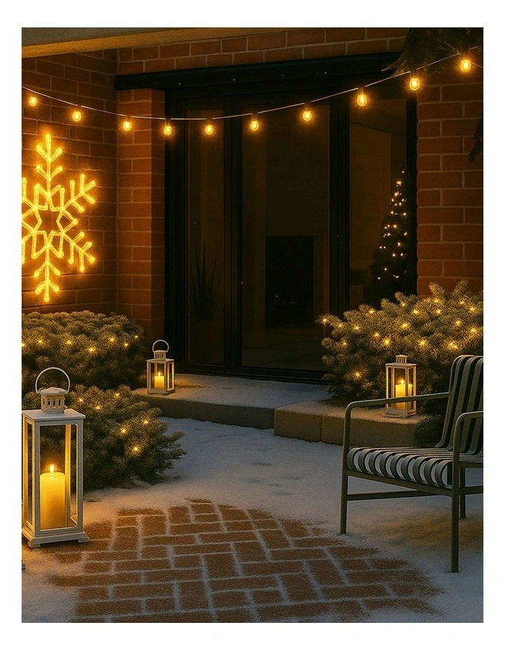 LED Connectable Fairy Light 520 Chain Dark Green Cable in Amber image 6