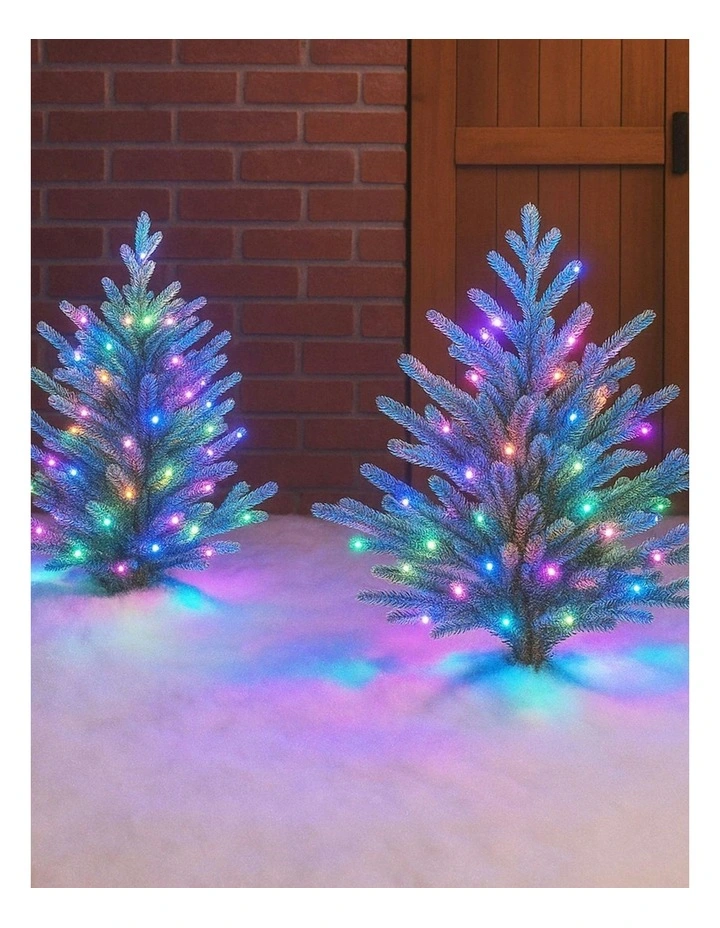 LED Connectable Fairy 520 Light Chain Dark Green Cable in Candy image 2