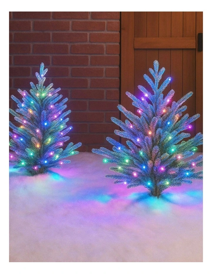 LED Connectable Fairy 520 Light Chain Dark Green Cable in Candy image 2
