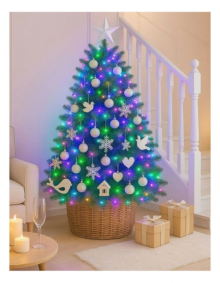 LED Connectable Fairy 520 Light Chain Dark Green Cable in Candy image 4