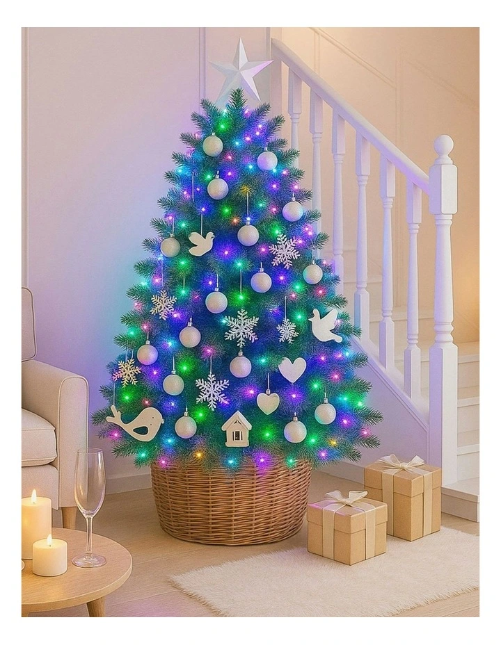 LED Connectable Fairy 520 Light Chain Dark Green Cable in Candy image 4