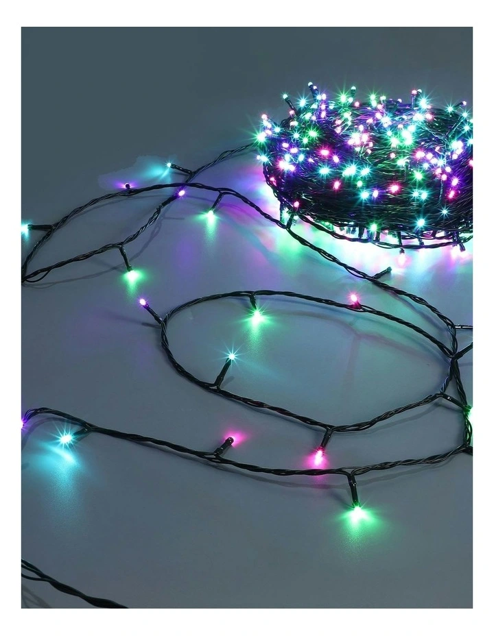 LED Connectable Fairy 520 Light Chain Dark Green Cable in Candy image 5