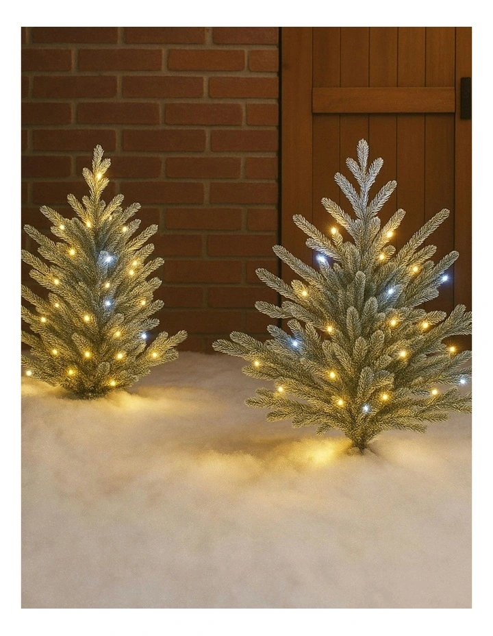 LED Connectable Fairy 520 Light Chain Dark Green Cable in Warm White/White image 2