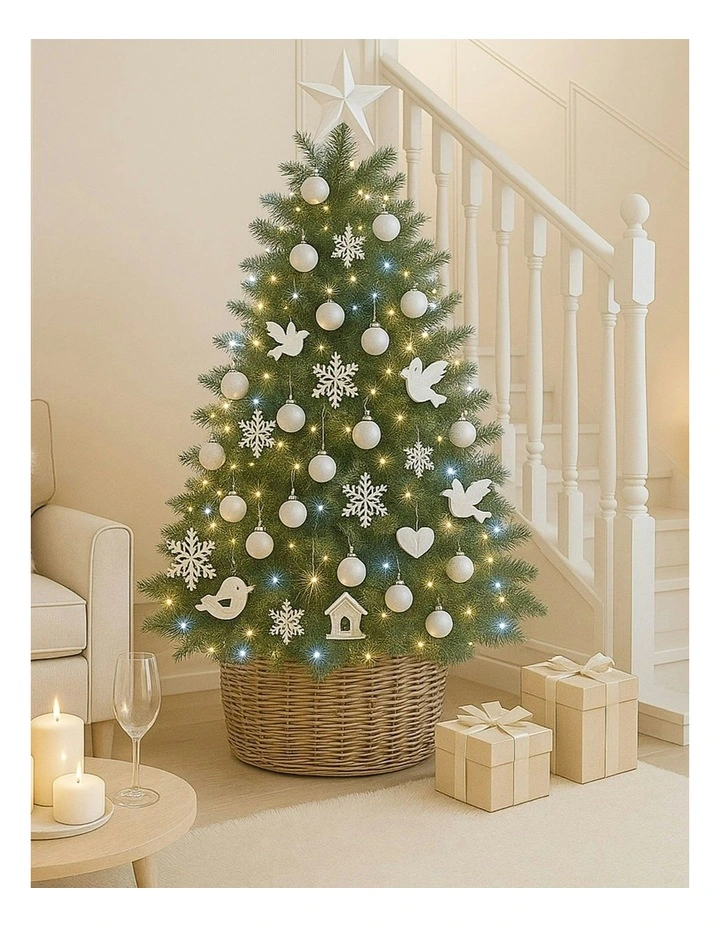 LED Connectable Fairy 520 Light Chain Dark Green Cable in Warm White/White image 5