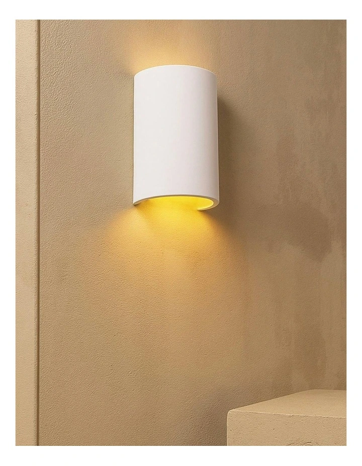 Verda Plaster Wall Sconce 2 Light in White image 2