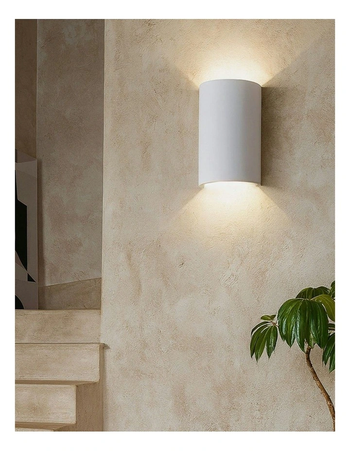 Verda Plaster Wall Sconce 2 Light in White image 5