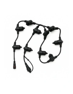 Commercial Connectable Curtain Light Main Cable - 10 Outputs 1M in Black