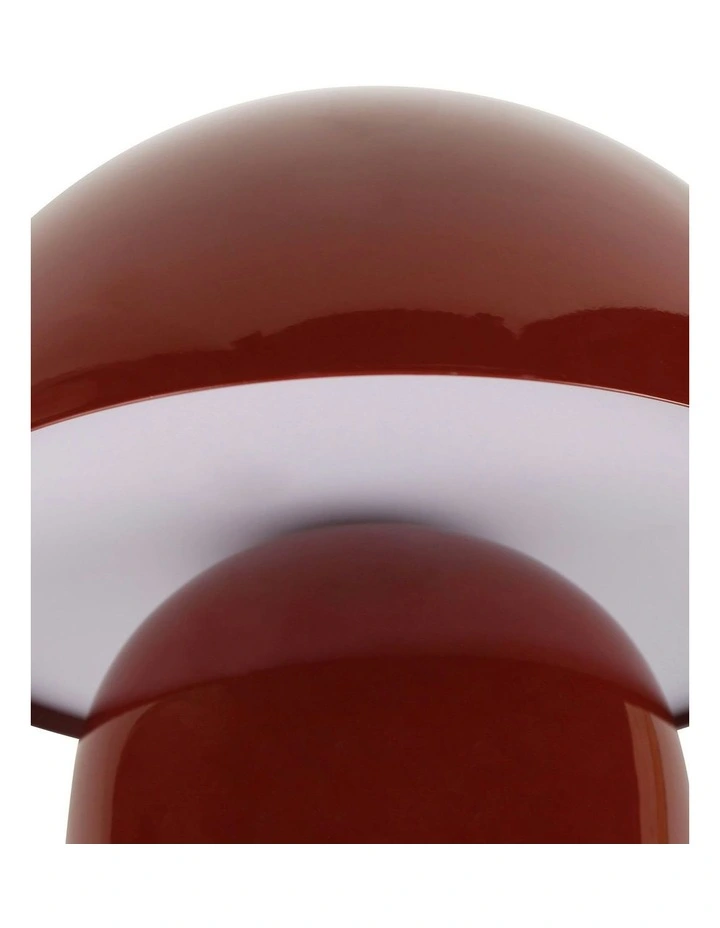 USB Rechargeable Mushroom LED Table Lamp in Red image 4