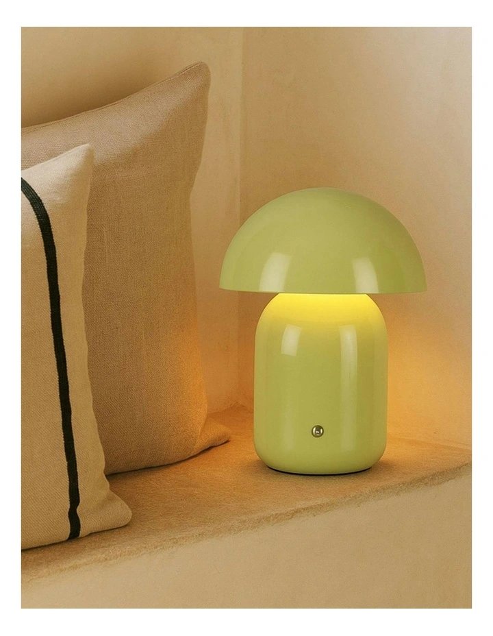 USB Rechargeable Mushroom LED CCT Dimmable Touch Table Lamp - Sage image 3