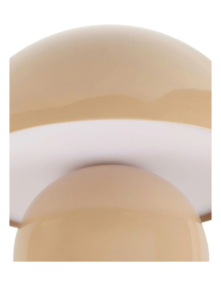 USB Rechargeable Mushroom LED Table Lamp in Taupe image 4