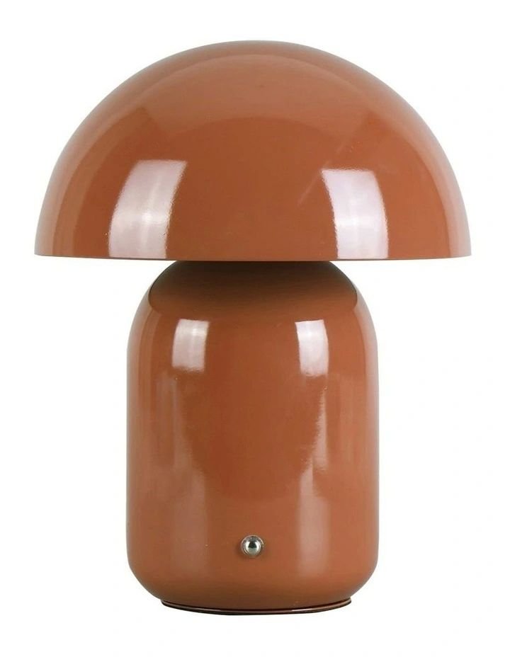 USB Rechargeable Mushroom LED Table Lamp in Clay image 1