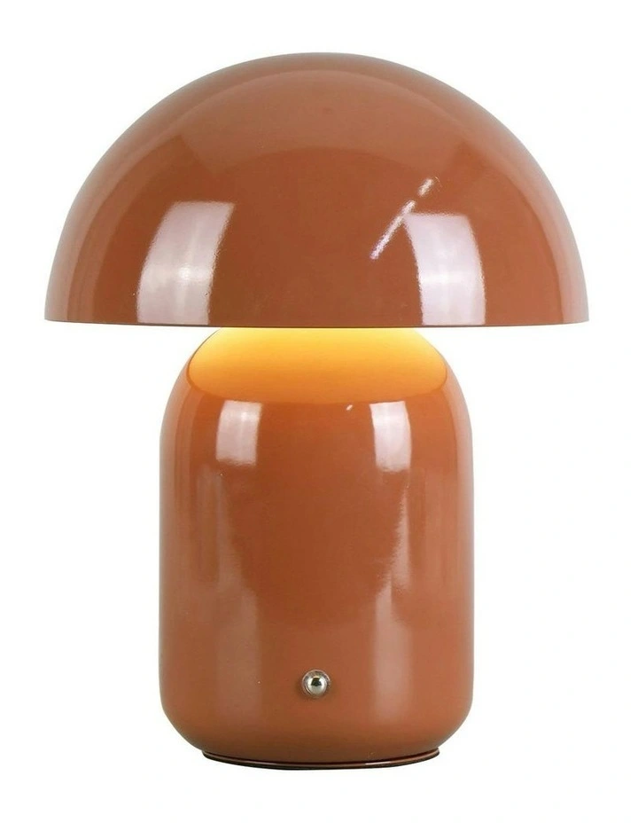 USB Rechargeable Mushroom LED Table Lamp in Clay image 2