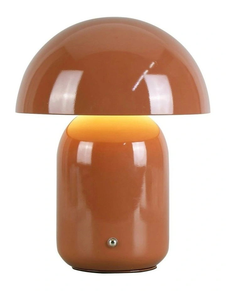 USB Rechargeable Mushroom LED Table Lamp in Clay image 2