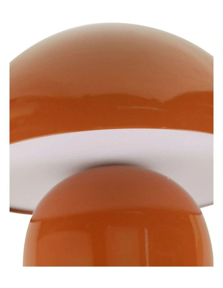 USB Rechargeable Mushroom LED Table Lamp in Clay image 3