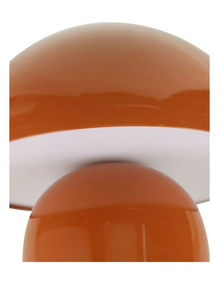 USB Rechargeable Mushroom LED Table Lamp in Clay image 3