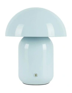 USB Rechargeable Mushroom LED Table Lamp in Pale Blue