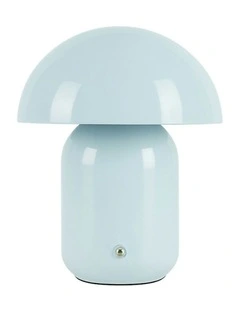 USB Rechargeable Mushroom LED Table Lamp in Pale Blue