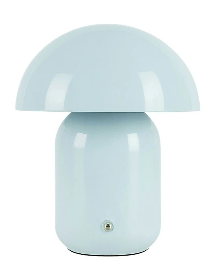 USB Rechargeable Mushroom LED Table Lamp in Pale Blue image 1