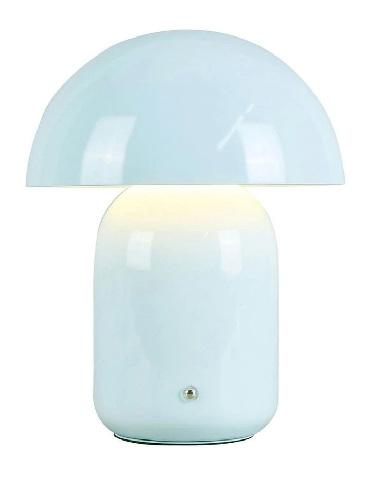 USB Rechargeable Mushroom LED Table Lamp in Pale Blue image 2