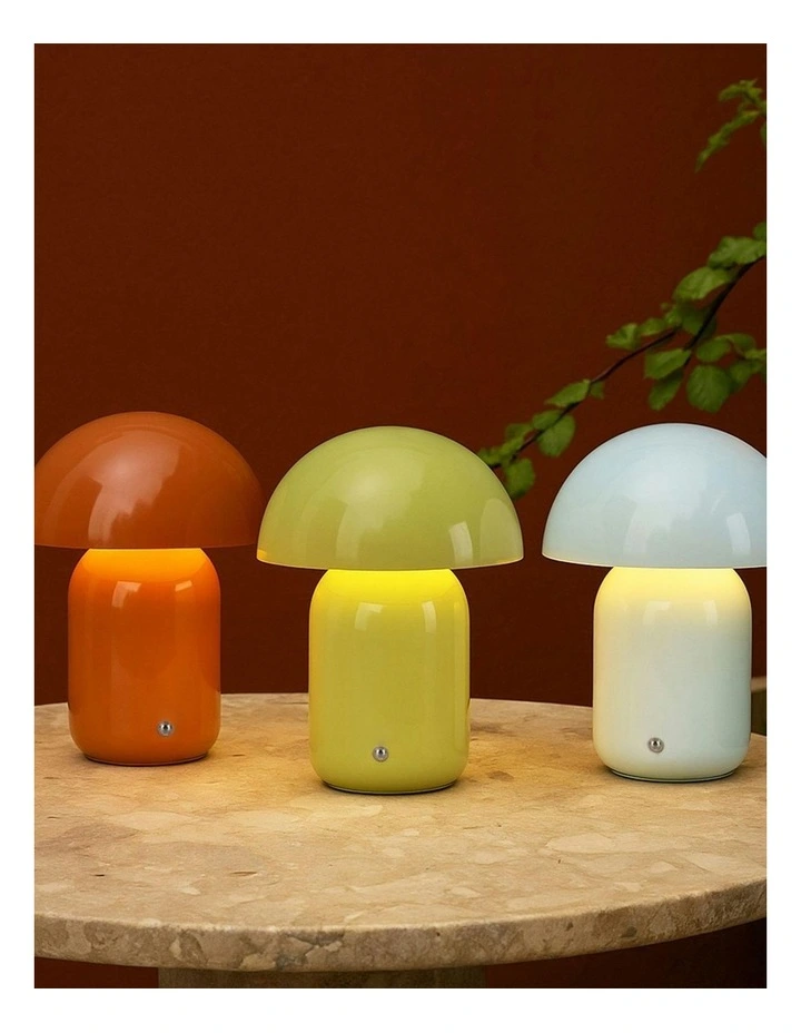 USB Rechargeable Mushroom LED Table Lamp in Pale Blue image 7