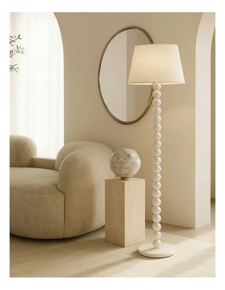 Pearl Orb Floor Lamp in Whisper White image 5