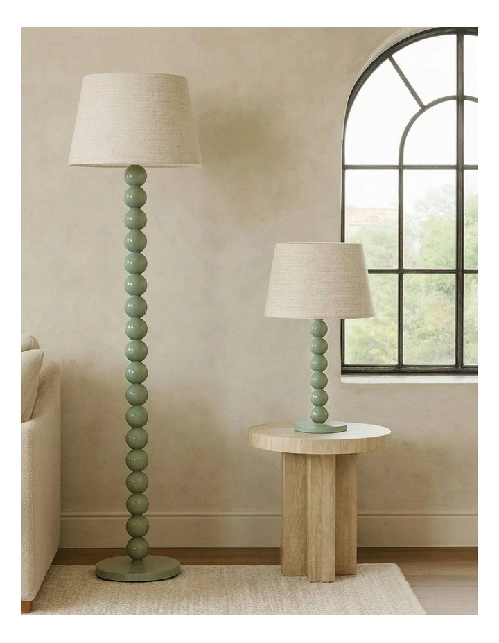 Pearl Orb Floor Lamp in Sage image 7