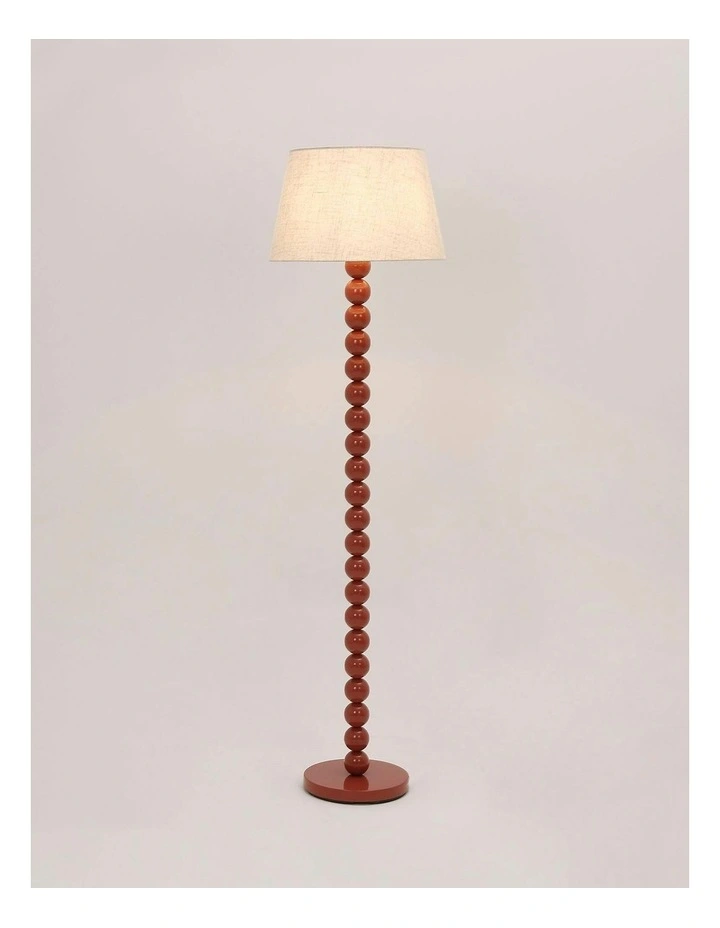 Pearl Orb Floor Lamp in Rust image 5