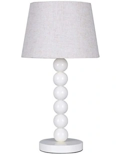 Pearl Orb Table Lamp in Whisper White