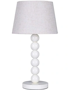 Pearl Orb Table Lamp in Whisper White