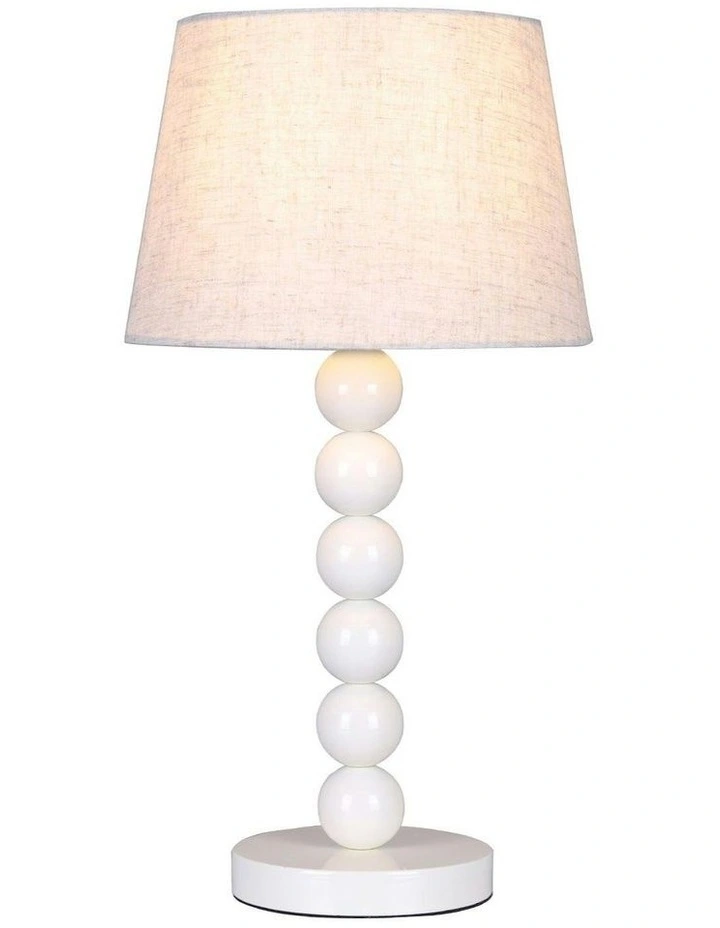 Pearl Orb Table Lamp in Whisper White image 2