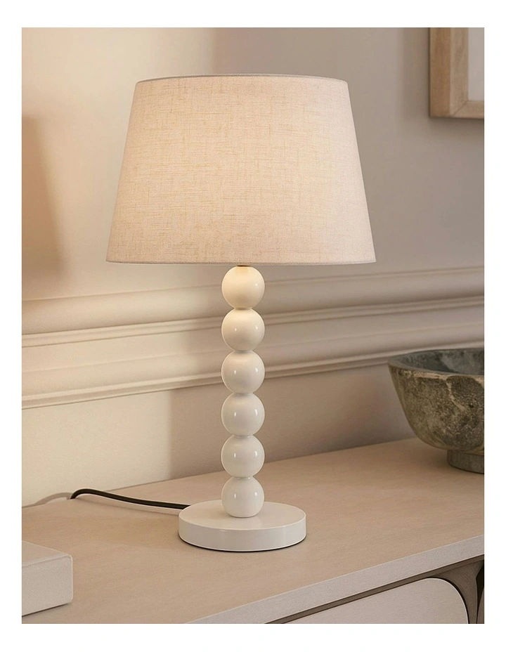 Pearl Orb Table Lamp in Whisper White image 3