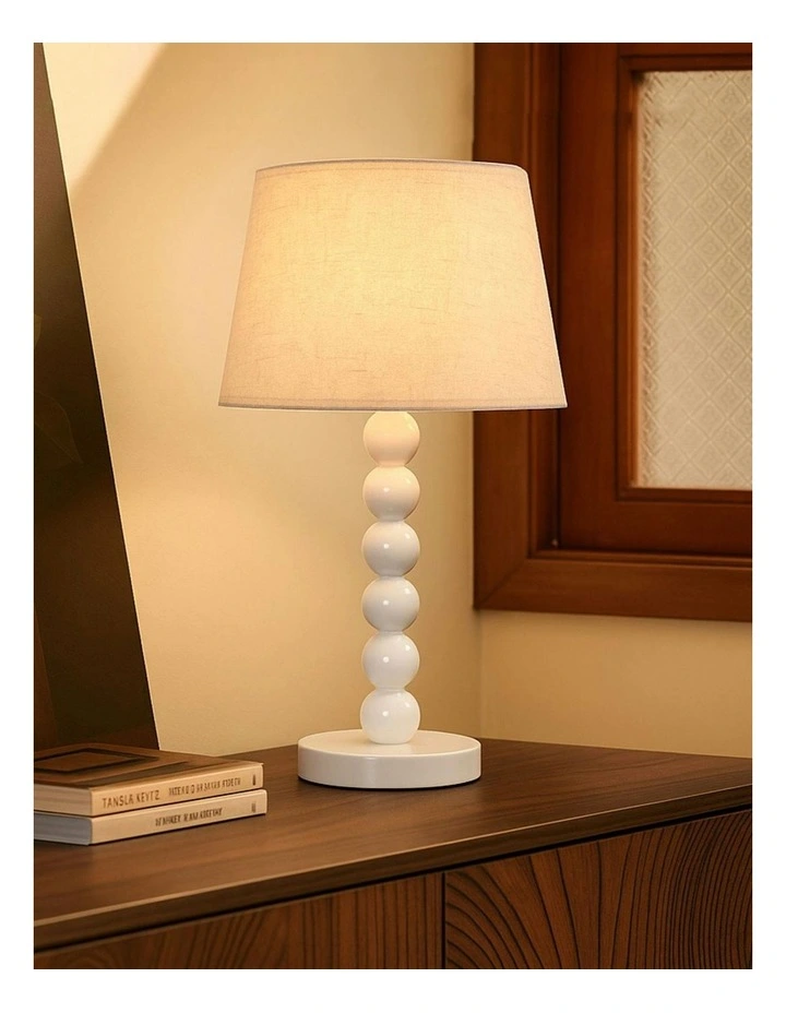 Pearl Orb Table Lamp in Whisper White image 4