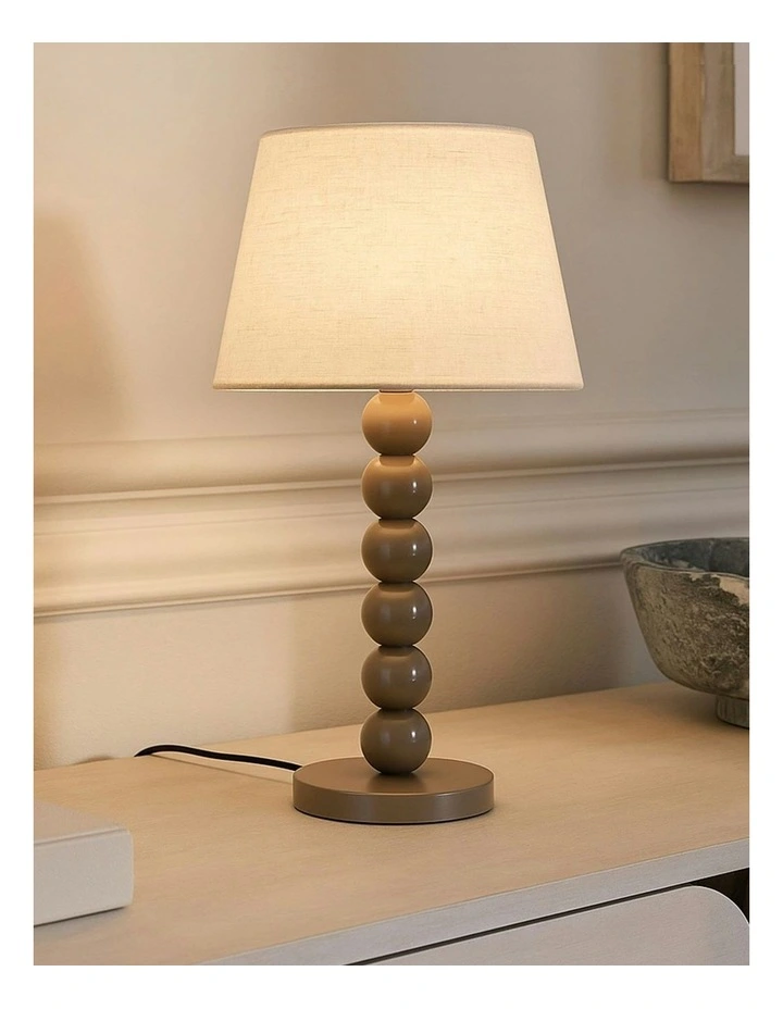 Pearl Orb Table Lamp in Toffee image 3