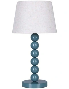 Pearl Orb Table Lamp in Cyan