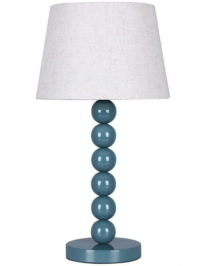Pearl Orb Table Lamp in Cyan image 1
