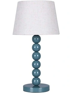 Pearl Orb Table Lamp in Cyan